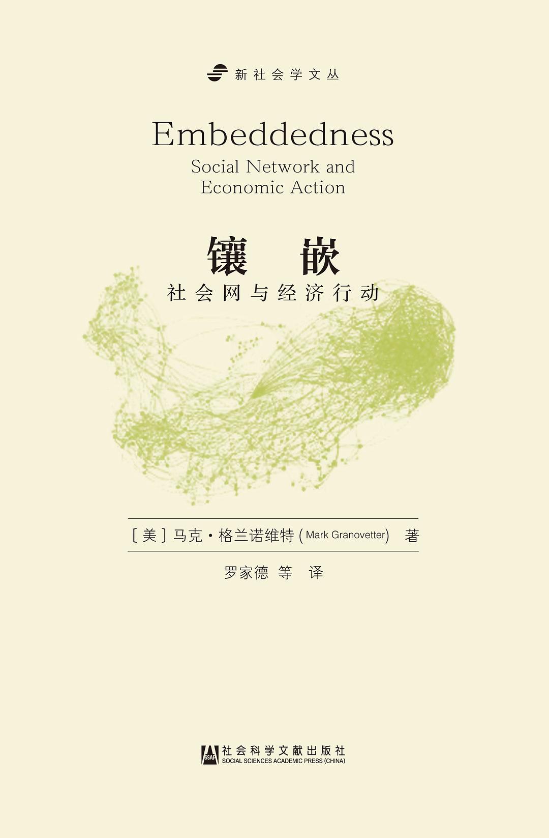 《镶嵌：社会网与经济行动》封面